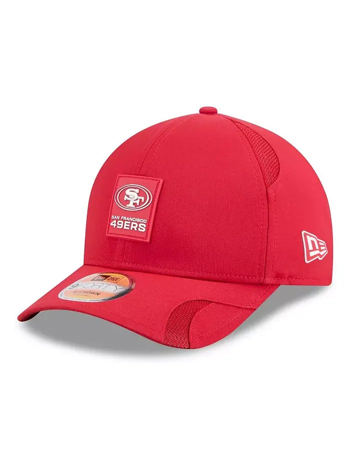 Регулируемая кепка Scarlet San Francisco 49ers 2025 Sideline 9FORTY для больших мальчиков и девочек