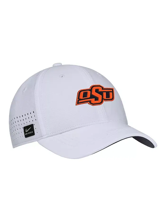 Мужская белая бейсболка Oklahoma State Cowboys 2025 On-Field Performance Flex Nike — изображение 1 из 3