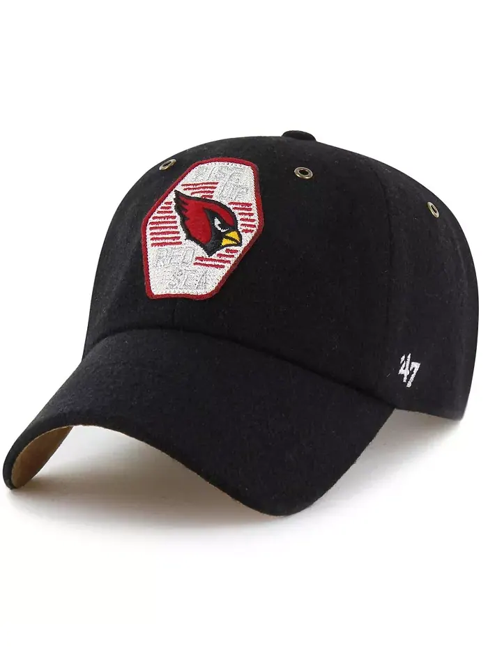 X '47 Brand Мужская и женская черная кепка Arizona Cardinals Field Goal Clean Up с регулировкой — изображение 1 из 3