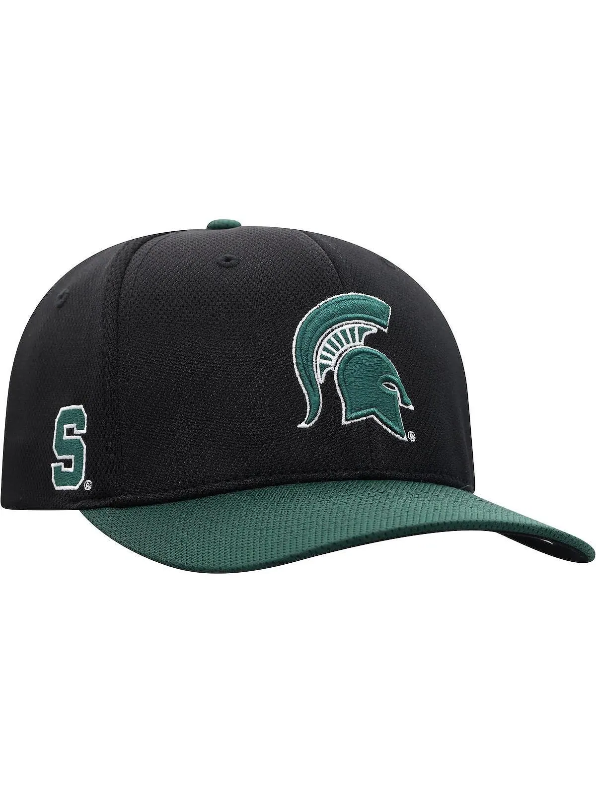 Мужская черно-зеленая двухцветная кепка Reflex Hybrid Tech Flex Michigan State Spartans Top of the — изображение 1 из 4