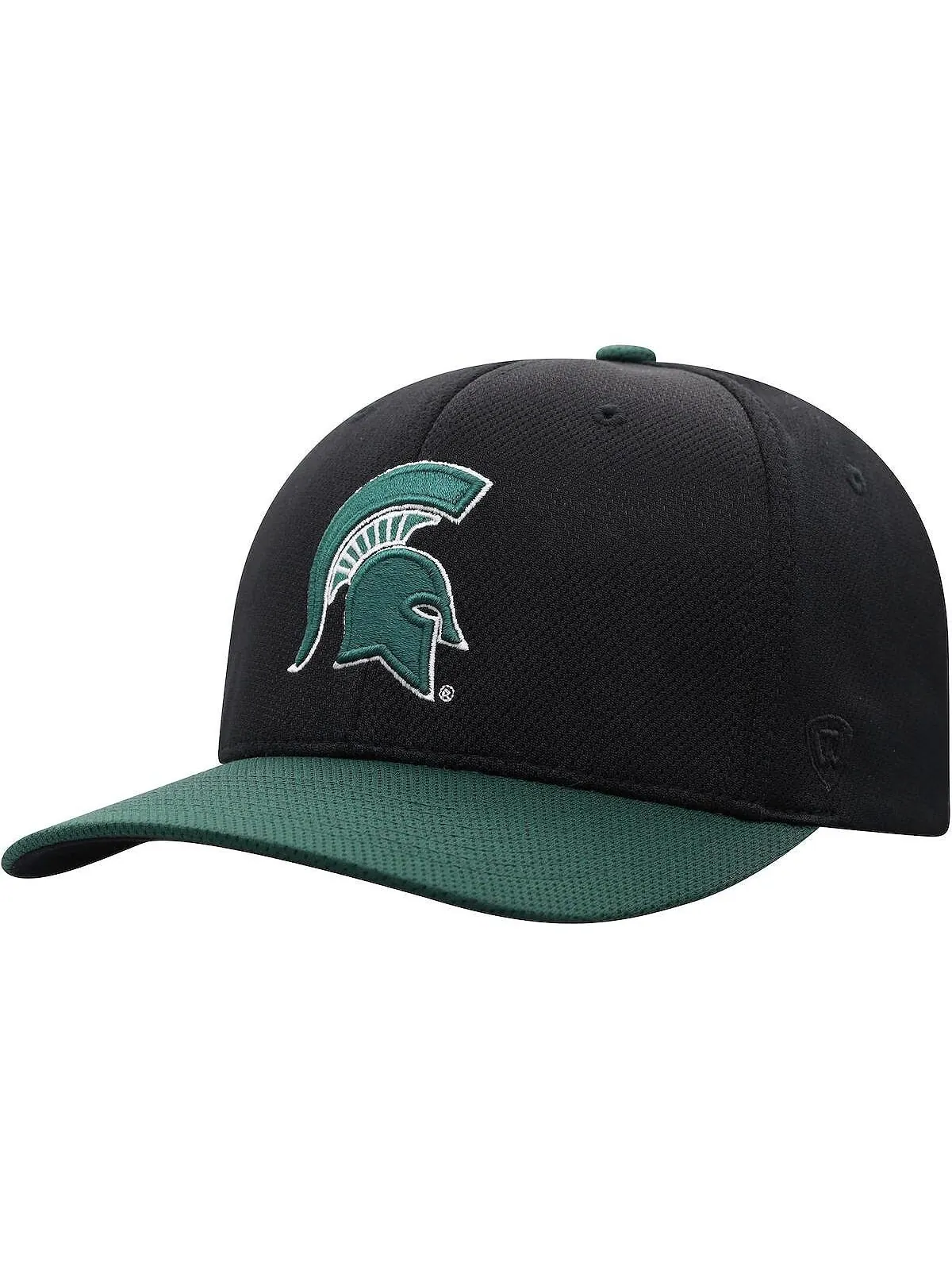 Мужская черно-зеленая двухцветная кепка Reflex Hybrid Tech Flex Michigan State Spartans Top of the — изображение 3 из 4