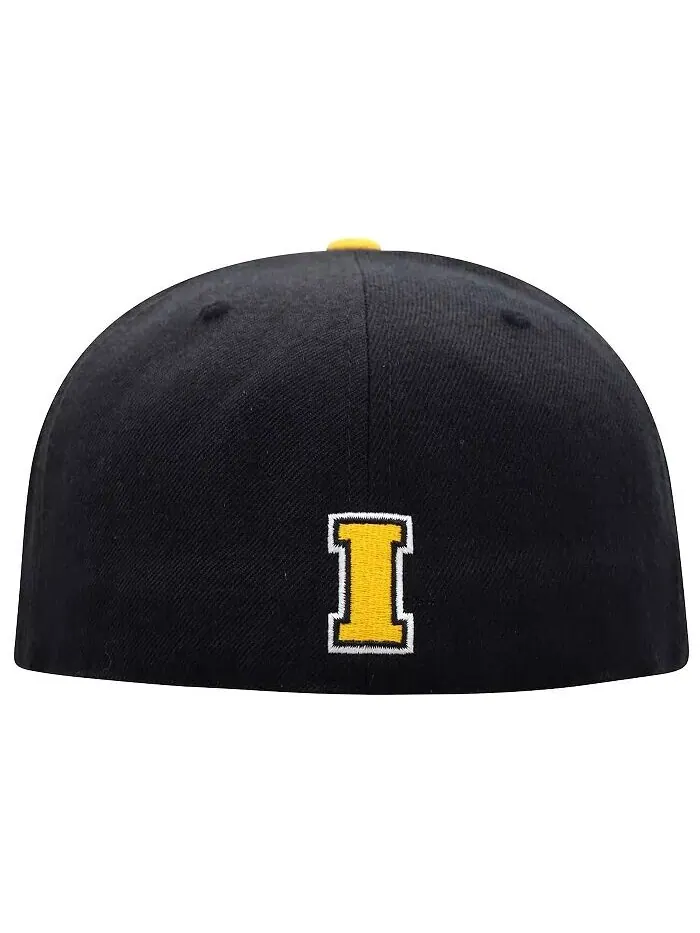 Мужская двухцветная приталенная шляпа черного и золотого цвета Iowa Hawkeyes Team Color Top Of The — изображение 4 из 4
