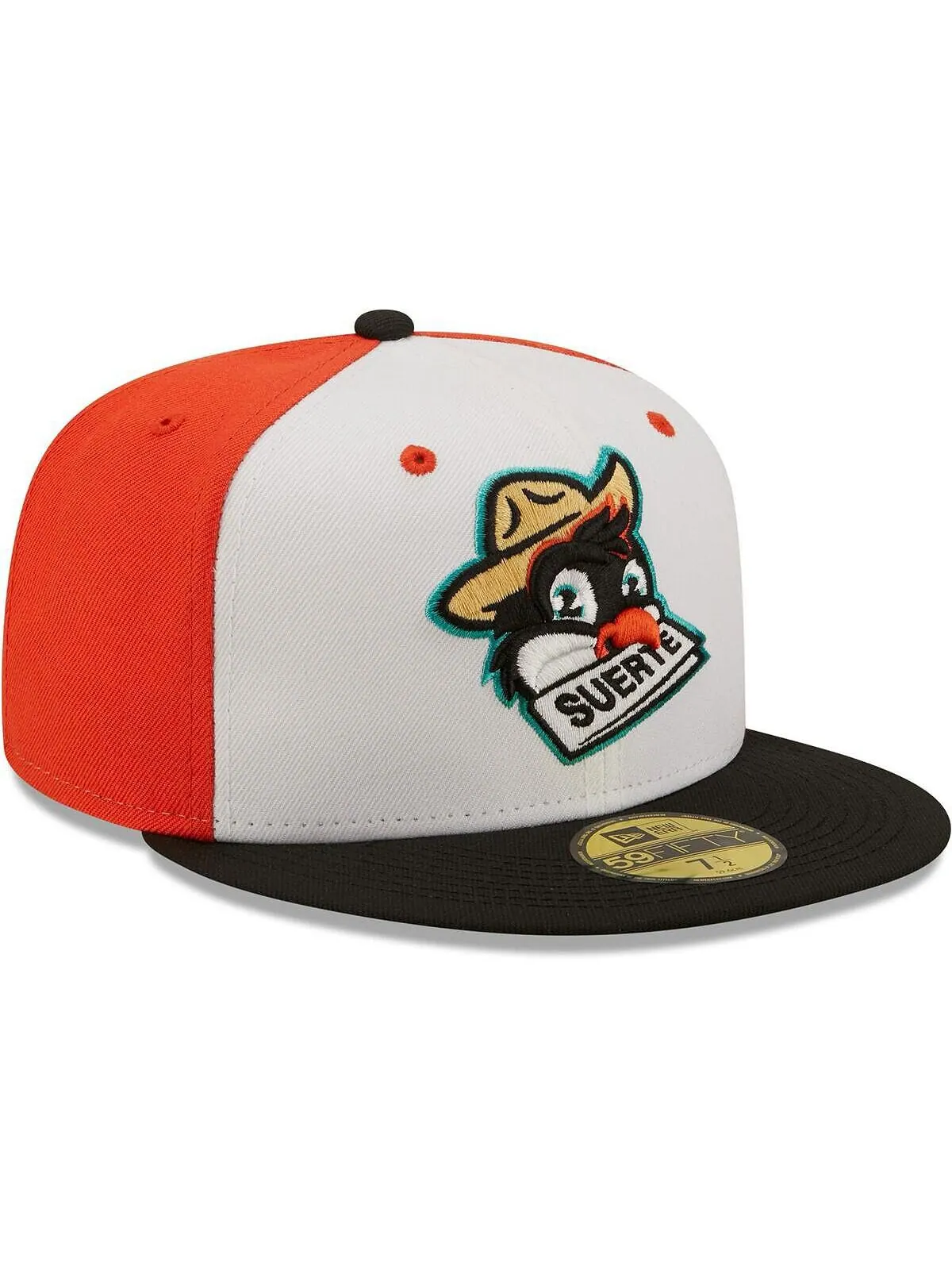 Мужская белая, черная приталенная шляпа Pajaritos de Norfolk Copa De La Diversion 59FIFTY New Era — изображение 3 из 4