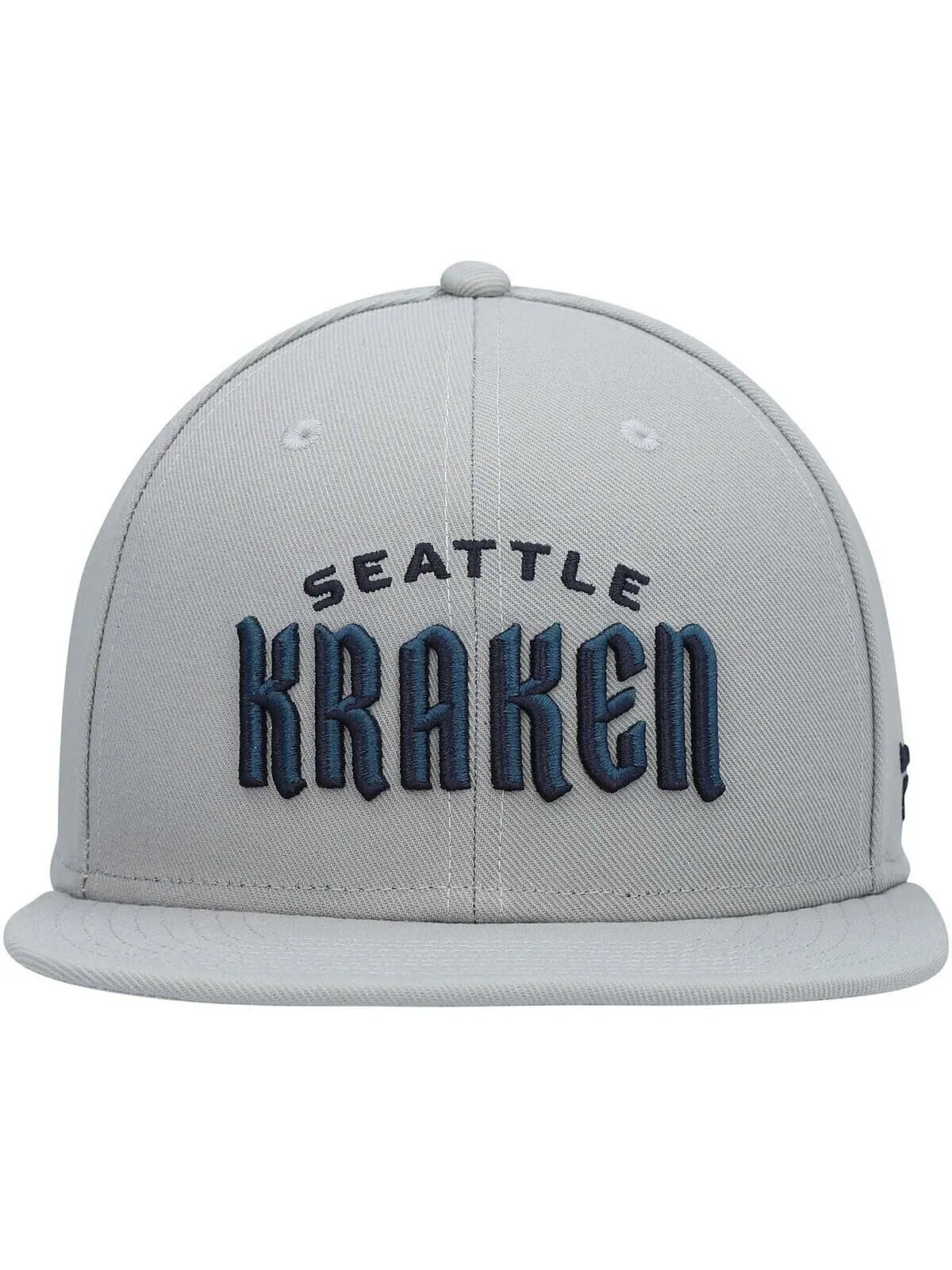 Мужская серая кепка Snapback с логотипом Seattle Kraken Wordmark Fanatics — изображение 3 из 5, серый