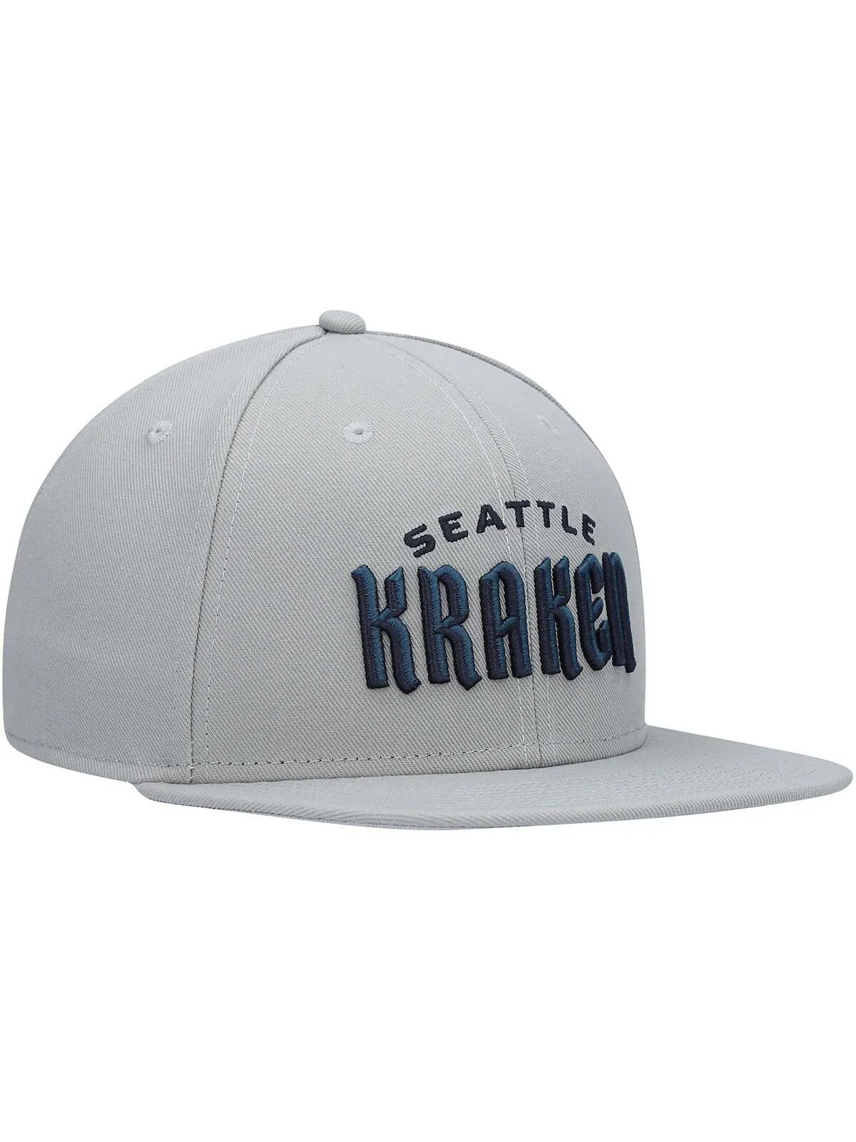 Мужская серая кепка Snapback с логотипом Seattle Kraken Wordmark Fanatics — изображение 4 из 5, серый
