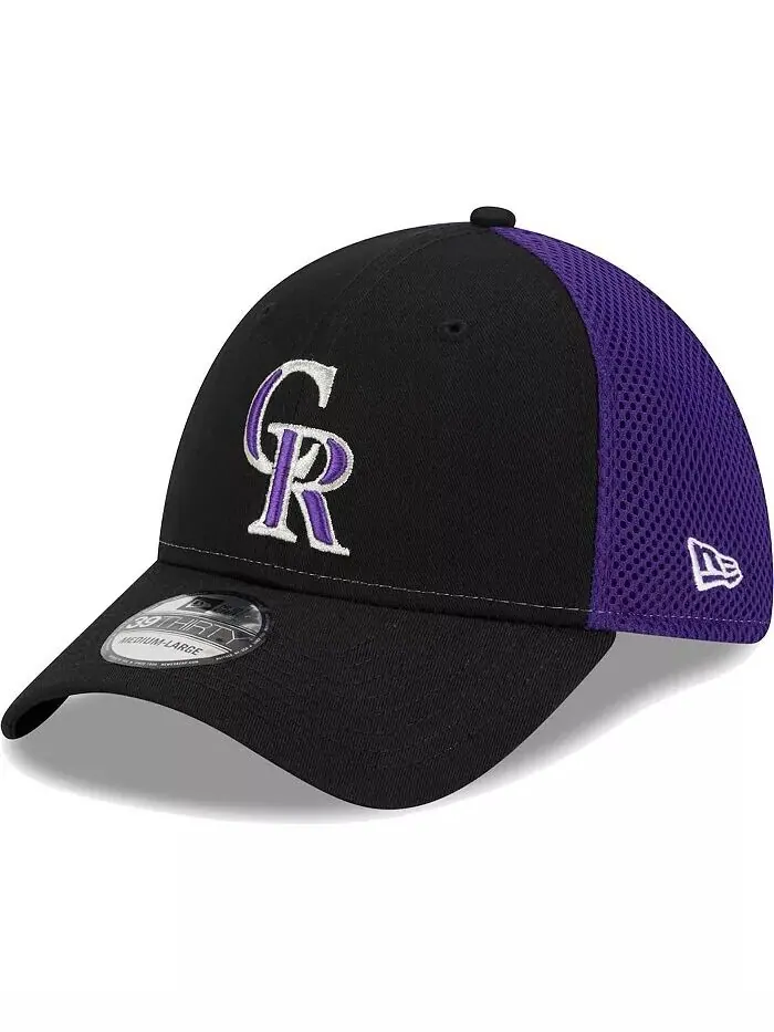 Мужская черная кепка Colorado Rockies Team Neo 39THIRTY Flex Hat New Era — изображение 1 из 4