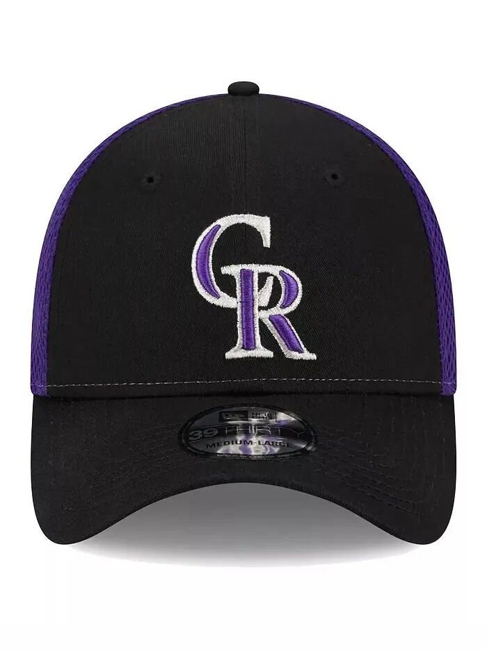 Мужская черная кепка Colorado Rockies Team Neo 39THIRTY Flex Hat New Era — изображение 2 из 4