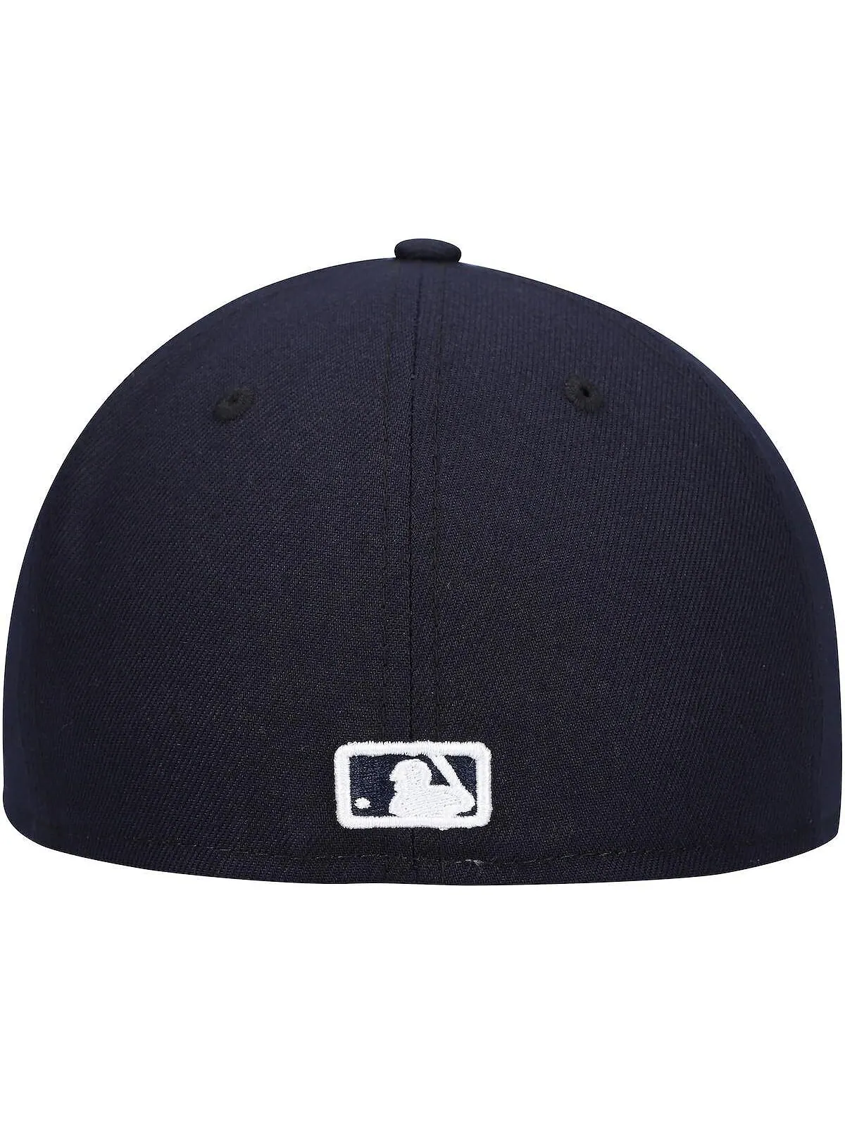 Мужская темно-синяя шляпа с логотипом Milwaukee Brewers, белая 59FIFTY, приталенная шляпа New Era — изображение 3 из 4
