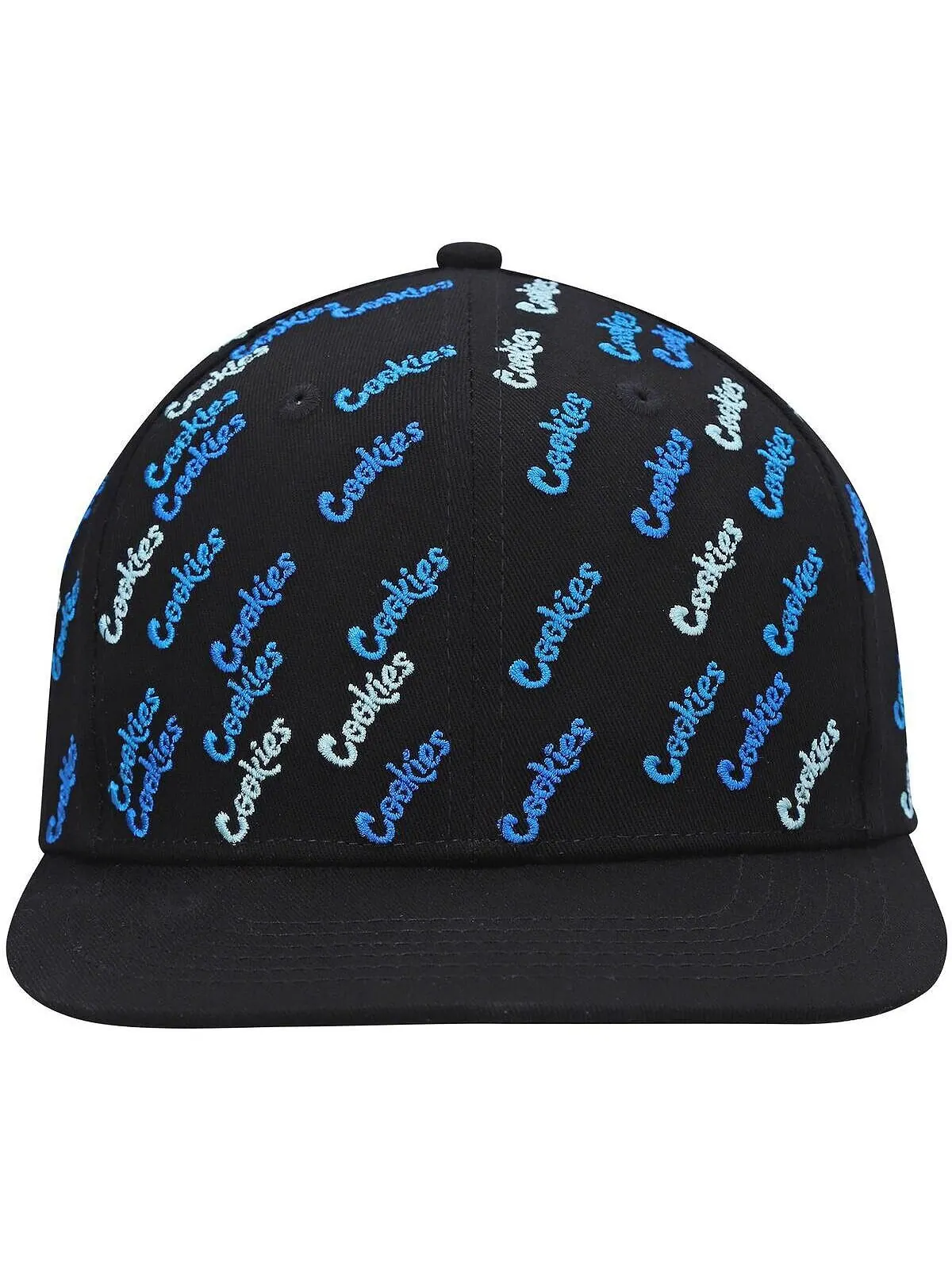 Мужская черная шляпа Snapback с тройным лучом и сплошным принтом Cookies — изображение 2 из 2, черный