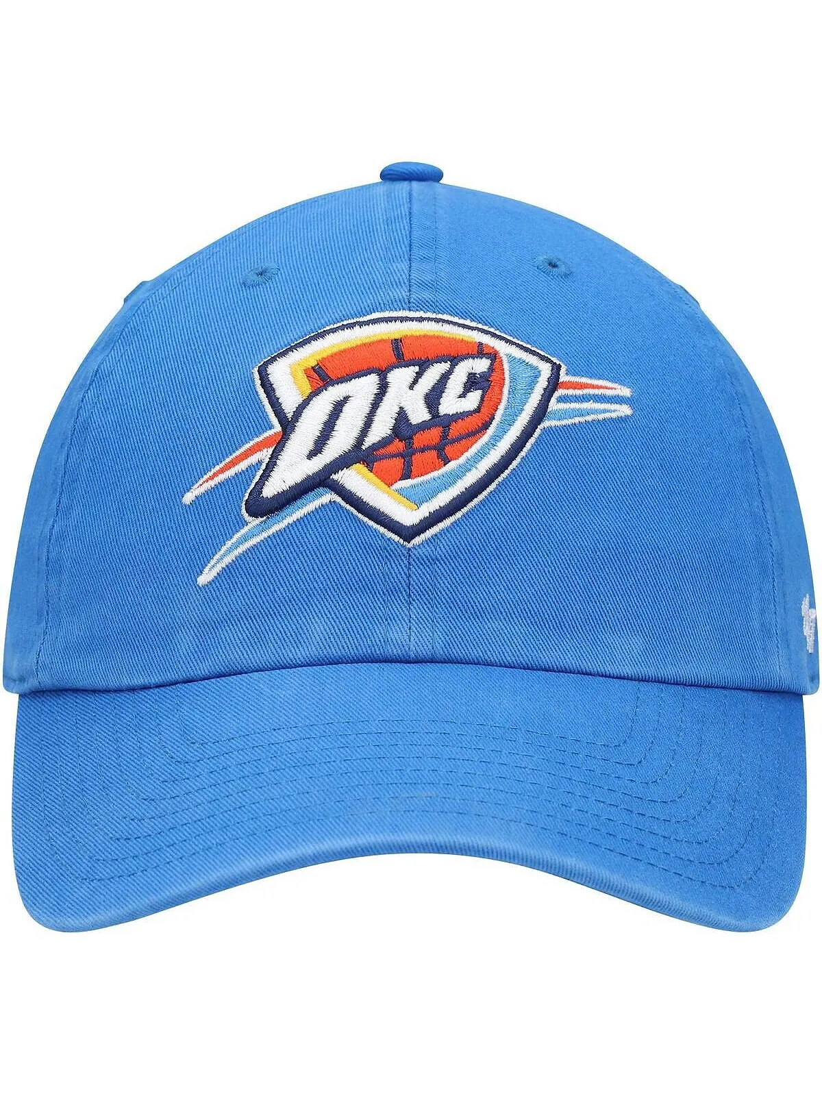 Мужская синяя регулируемая кепка Oklahoma City Thunder Team Clean Up '47 Brand — изображение 4 из 4, синий
