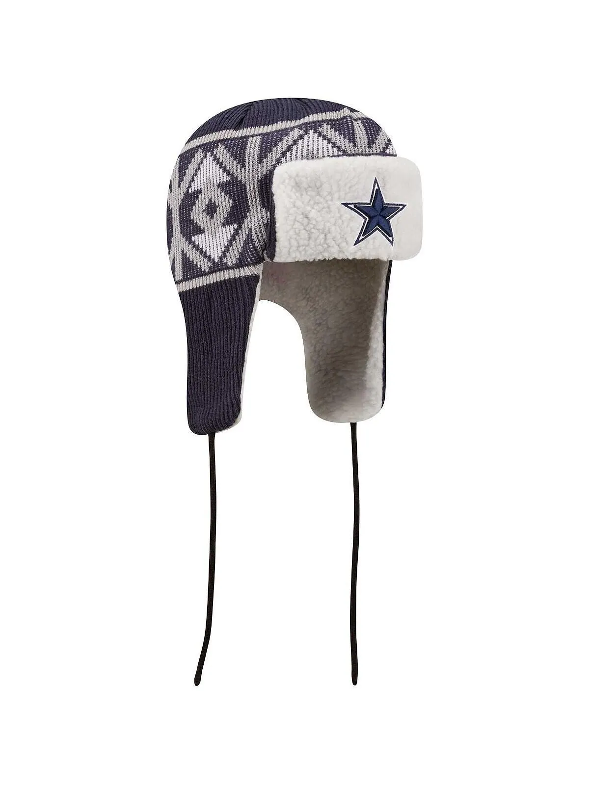 Мужская темно-синяя вязаная шапка-траппер Dallas Cowboys New Era — изображение 4 из 4, темно-синий