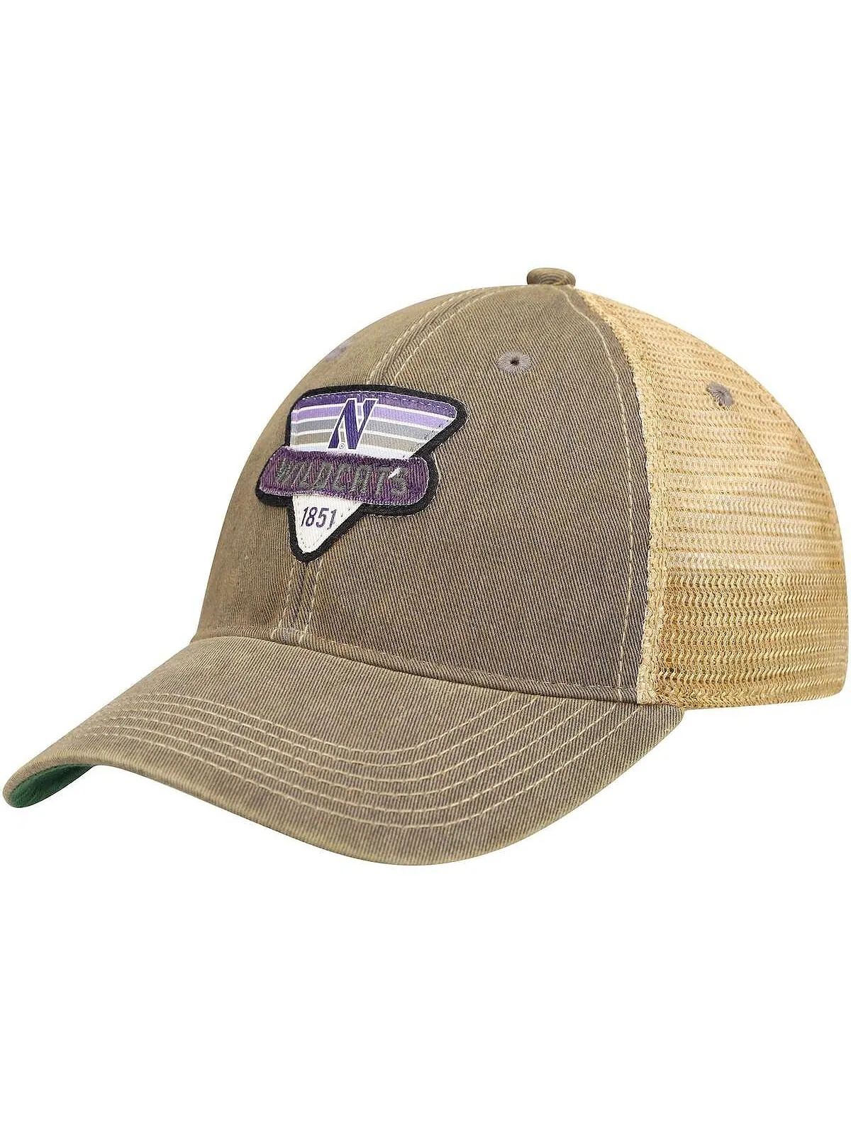Мужская серая кепка Northwestern Wildcats Legacy Point Old Favorite Trucker Snapback Legacy Athletic — изображение 1 из 4