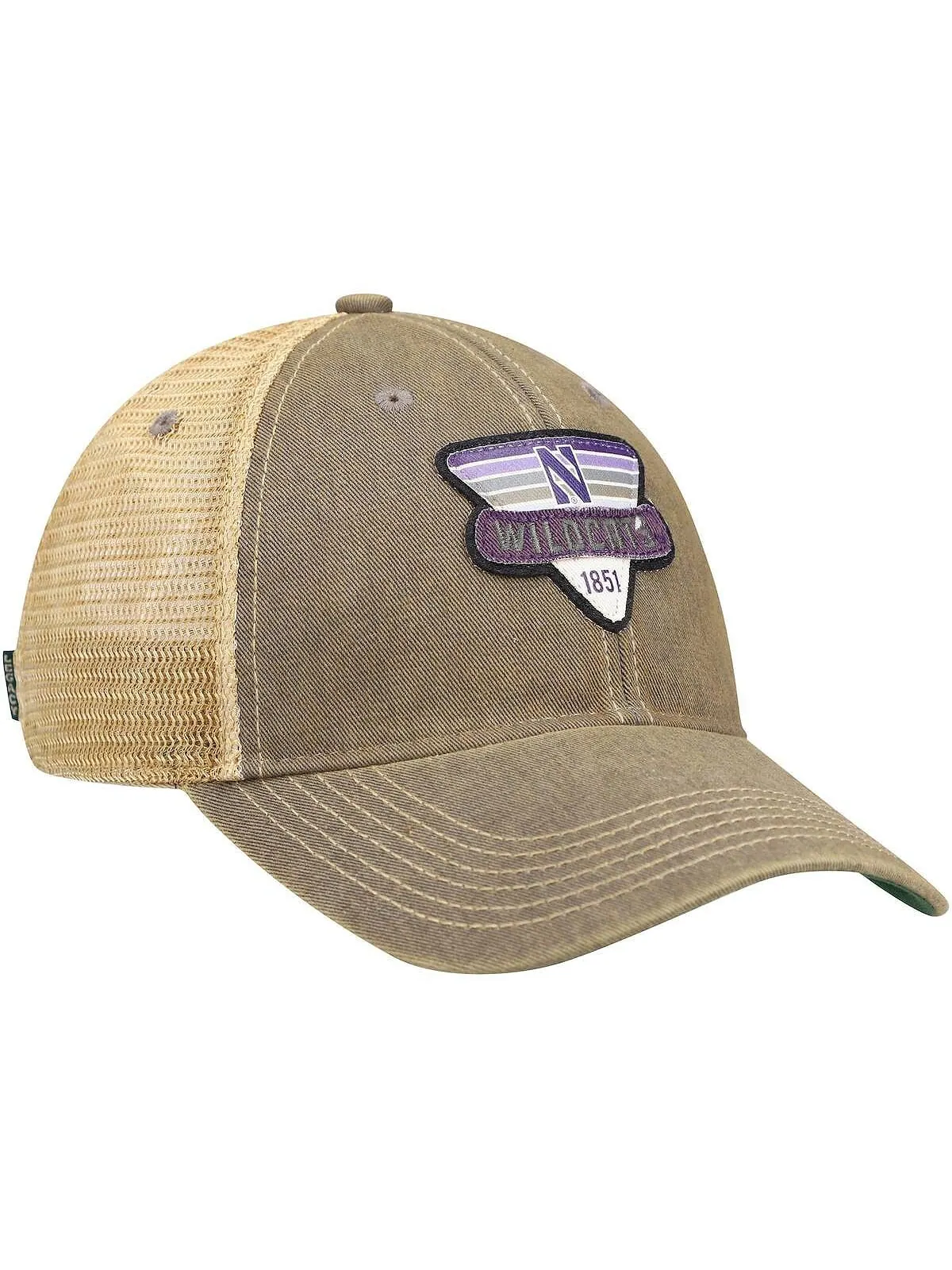Мужская серая кепка Northwestern Wildcats Legacy Point Old Favorite Trucker Snapback Legacy Athletic — изображение 3 из 4