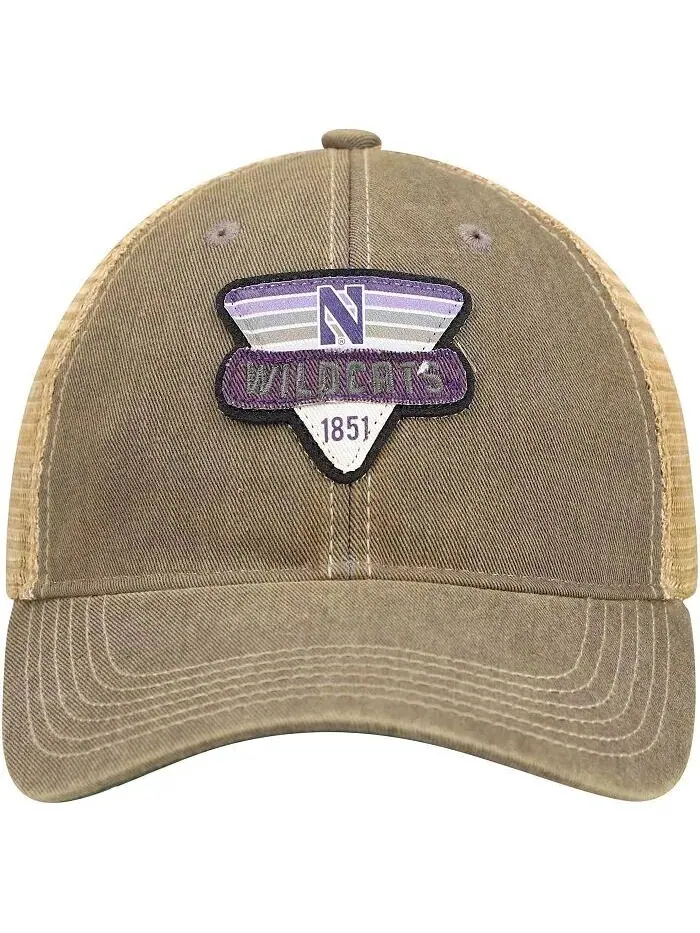 Мужская серая кепка Northwestern Wildcats Legacy Point Old Favorite Trucker Snapback Legacy Athletic — изображение 2 из 4