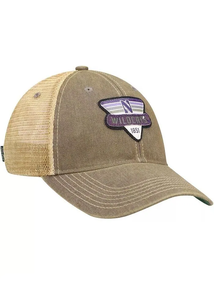 Мужская серая кепка Northwestern Wildcats Legacy Point Old Favorite Trucker Snapback Legacy Athletic — изображение 3 из 4