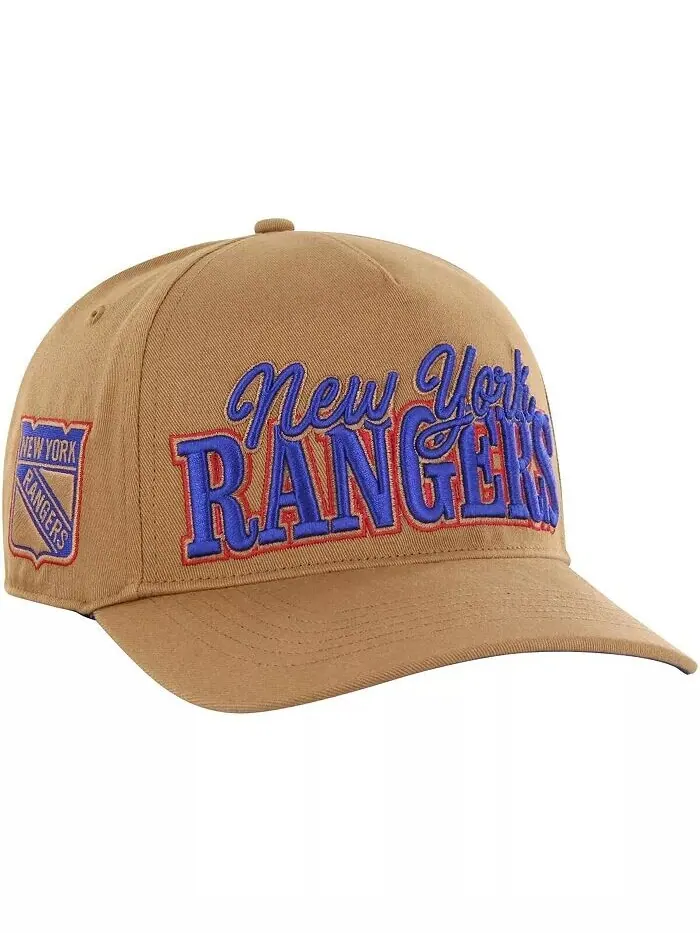Мужская бежевая кепка New York Rangers Barnes Hitch Adjustable '47 Brand
