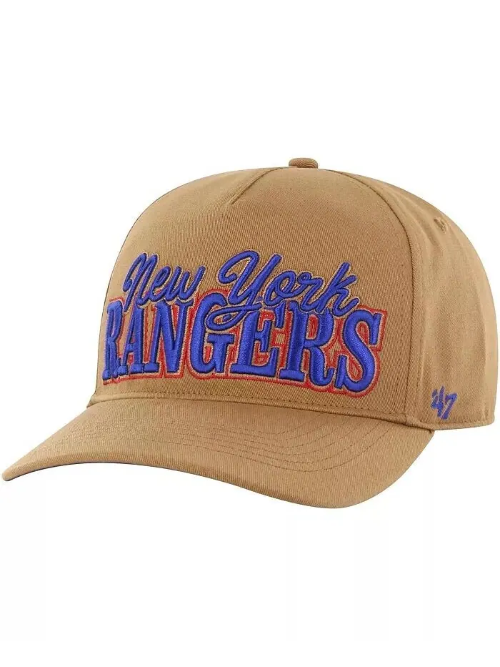 Мужская бежевая кепка New York Rangers Barnes Hitch Adjustable '47 Brand — изображение 2 из 3
