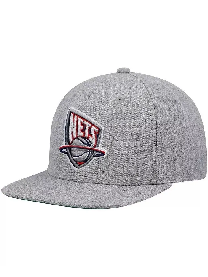 Мужская серая бейсболка New Jersey Nets Hardwood Classics Team 2.0 Snapback с оттенком серого цвета — изображение 1 из 3