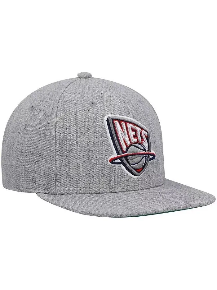 Мужская серая бейсболка New Jersey Nets Hardwood Classics Team 2.0 Snapback с оттенком серого цвета — изображение 3 из 3