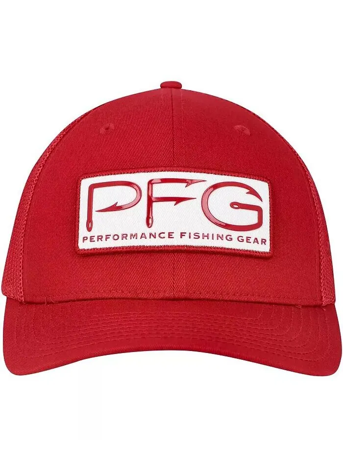 Мужская кепка Cardinal Arkansas Razorbacks PFG Hooks Flex Hat Columbia — изображение 2 из 4
