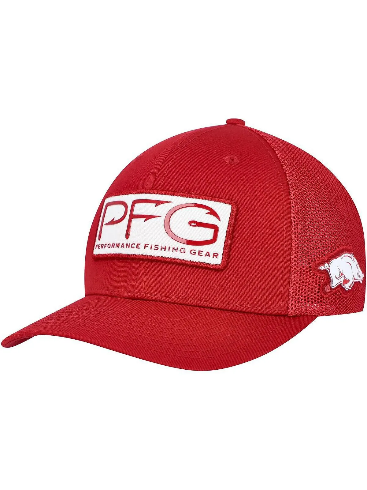 Мужская кепка Cardinal Arkansas Razorbacks PFG Hooks Flex Hat Columbia — изображение 1 из 4, красный
