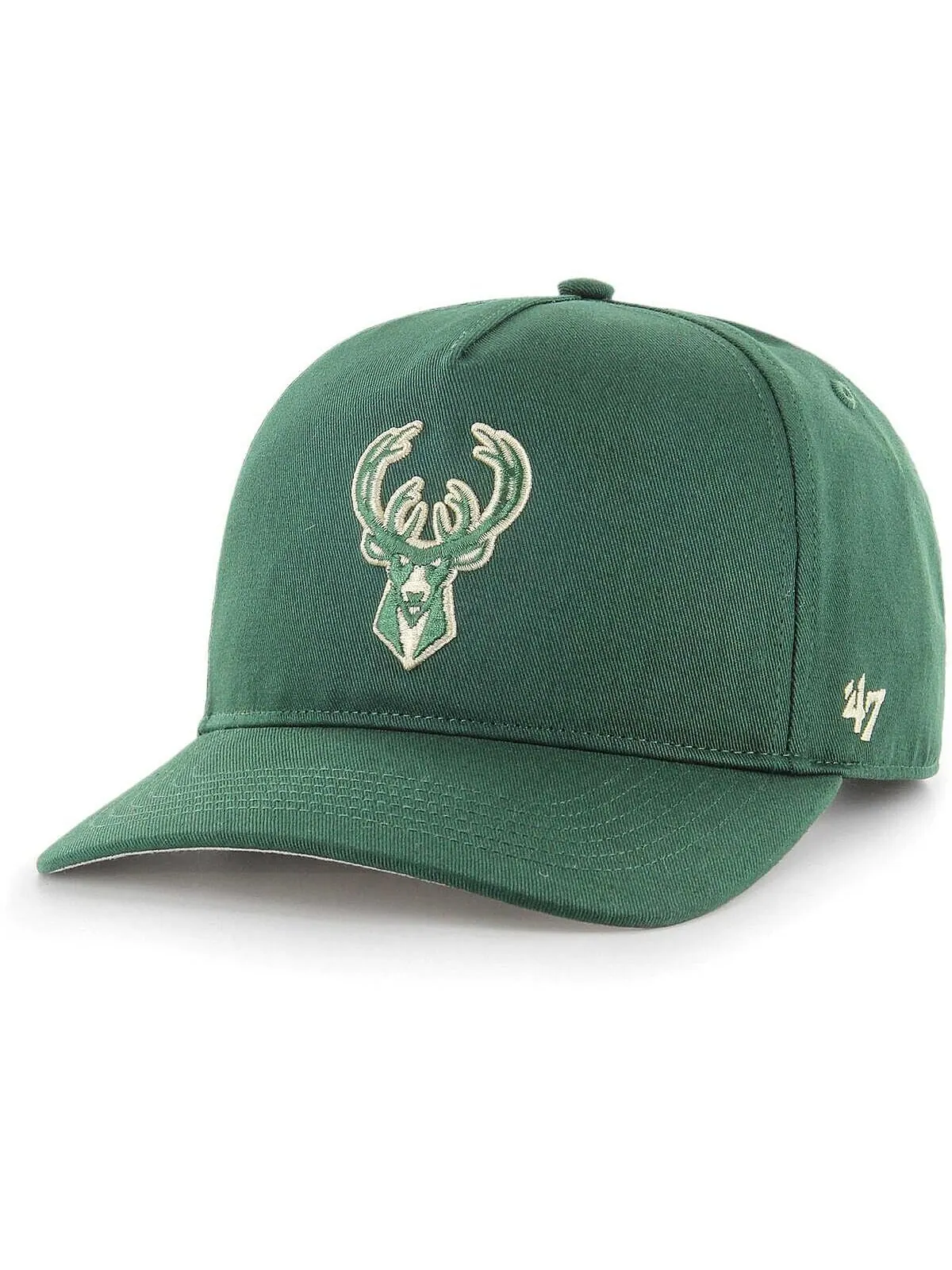 Мужская кепка Hunter Green Milwaukee Bucks Hitch Snapback '47 Brand — изображение 1 из 2, зеленый