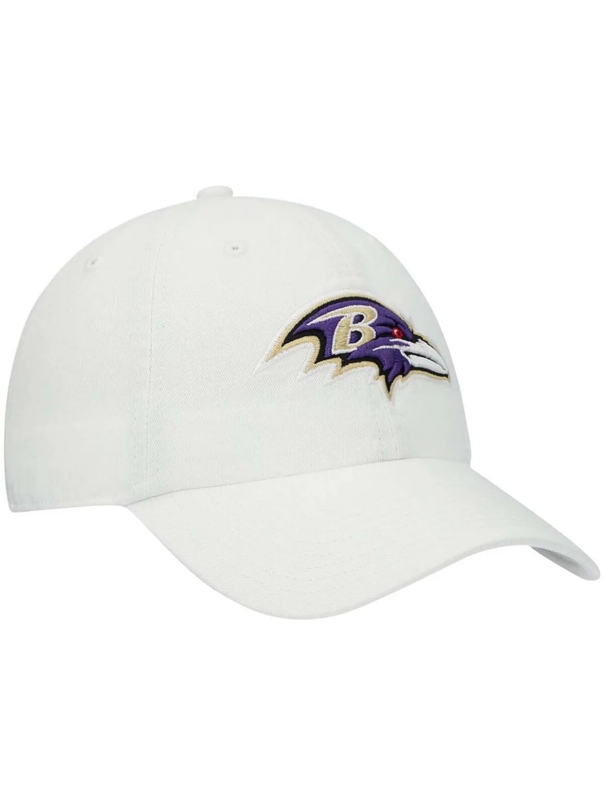 Мужская белая регулируемая шапка Baltimore Ravens Clean Up '47 Brand — изображение 3 из 4, белый