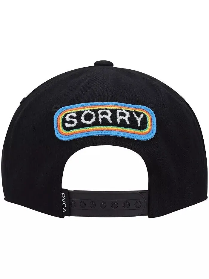 Мужская черная кепка Evan Mock Sorry Snapback Rvca — изображение 4 из 4
