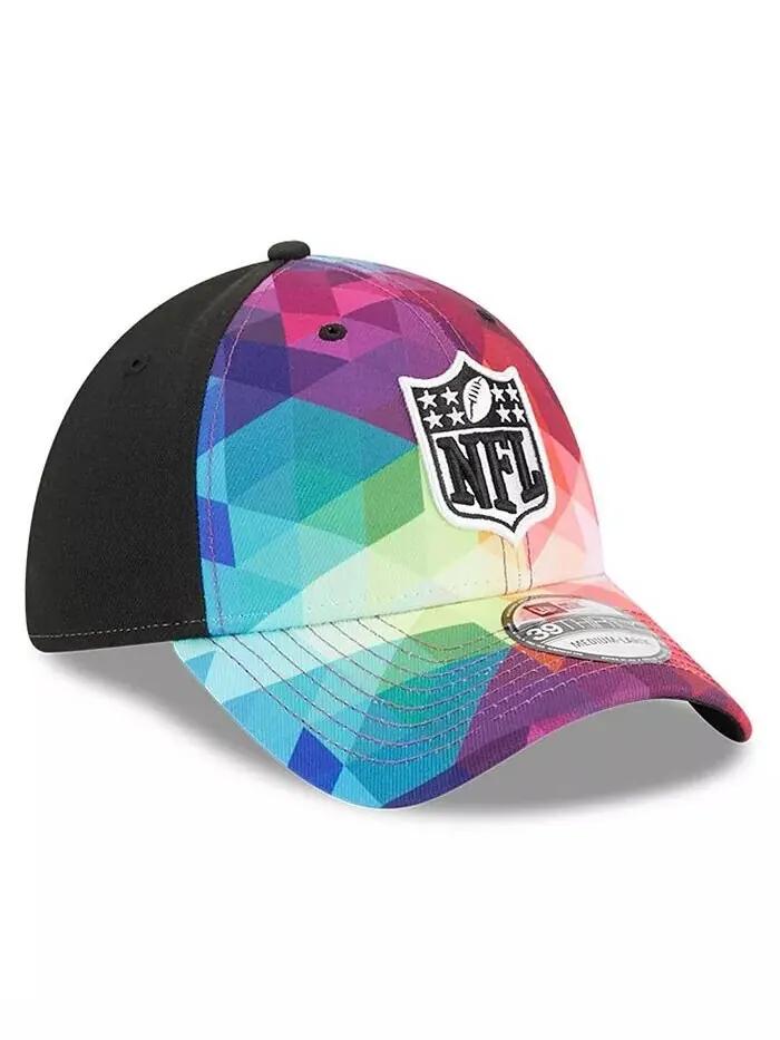 Мужская и женская разноцветная черная кепка Shield Merchandise 2023 NFL Crucial Catch 39THIRTY Flex — изображение 3 из 4