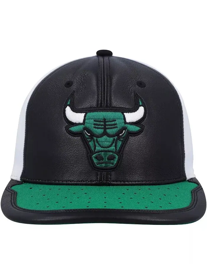 Мужская белая, зеленая бейсболка Chicago Bulls Day One Snapback Mitchell & Ness — изображение 2 из 2