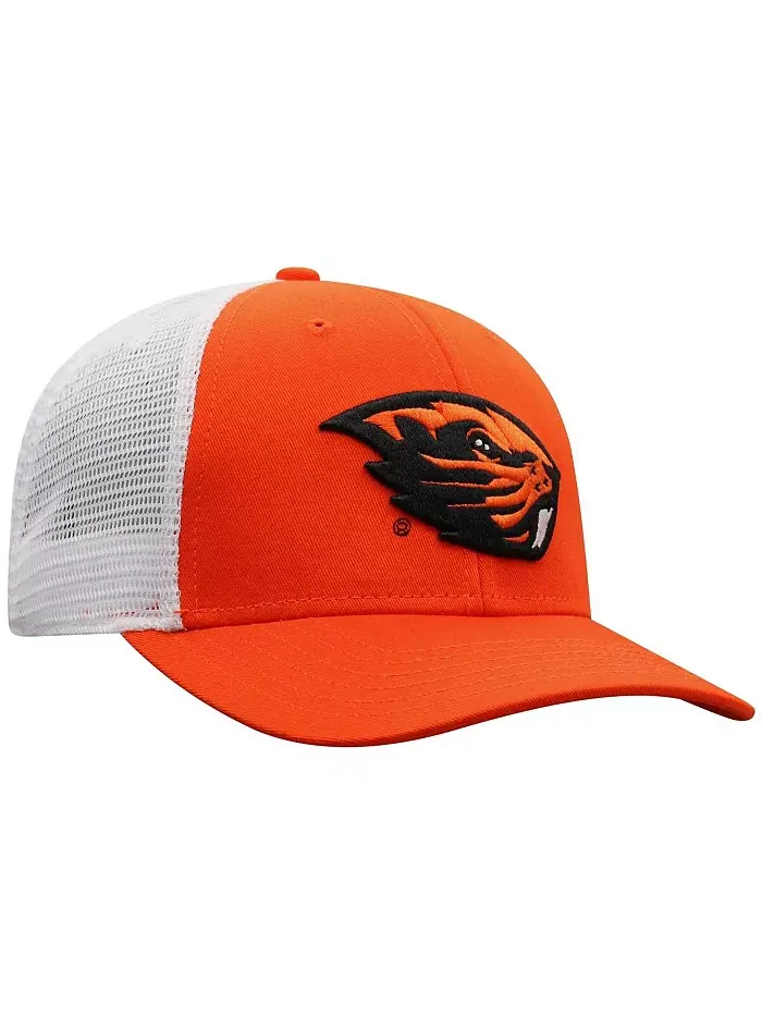 Мужская оранжево-белая бейсболка Oregon State Beavers Victory Baseline Adjustable Trucker Top Of — изображение 2 из 4