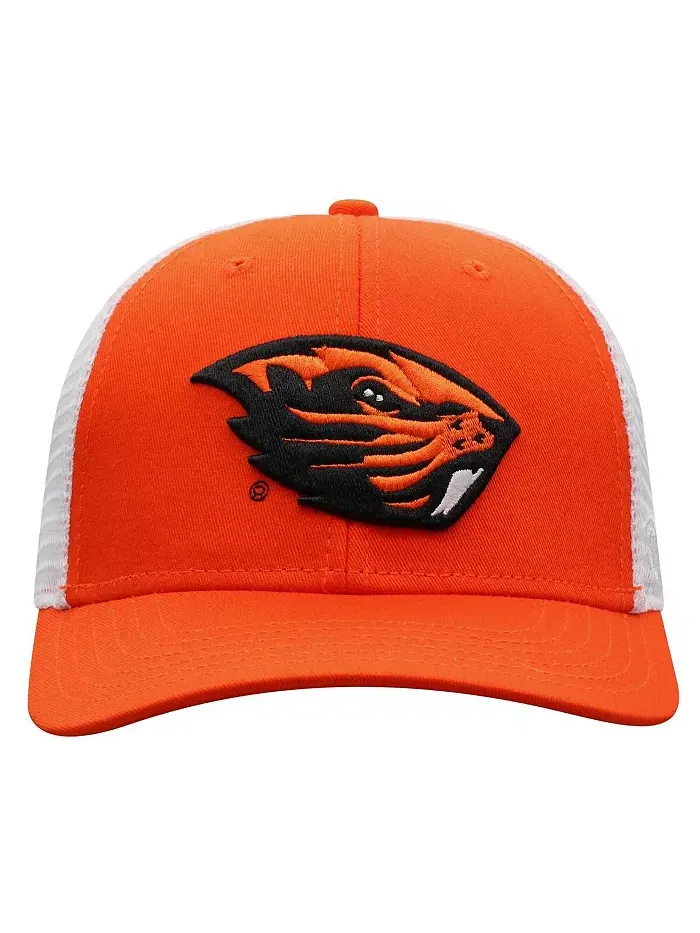 Мужская оранжево-белая бейсболка Oregon State Beavers Victory Baseline Adjustable Trucker Top Of — изображение 4 из 4
