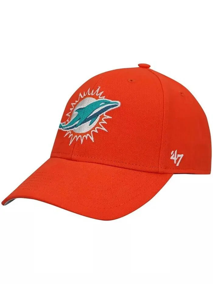 Мальчики оранжевый Miami Dolphins базовый вторичный MVP регулируемая кепка '47 Brand — изображение 1 из 4