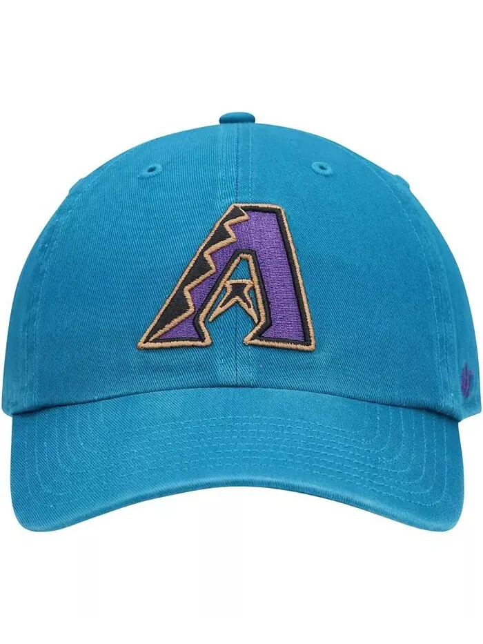 Мужская кепка Teal Arizona Diamondbacks Logo Cooperstown Collection Clean Up Adjustable '47 Brand — изображение 2 из 4