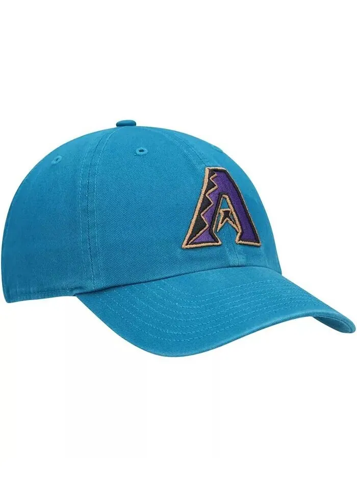 Мужская кепка Teal Arizona Diamondbacks Logo Cooperstown Collection Clean Up Adjustable '47 Brand — изображение 3 из 4