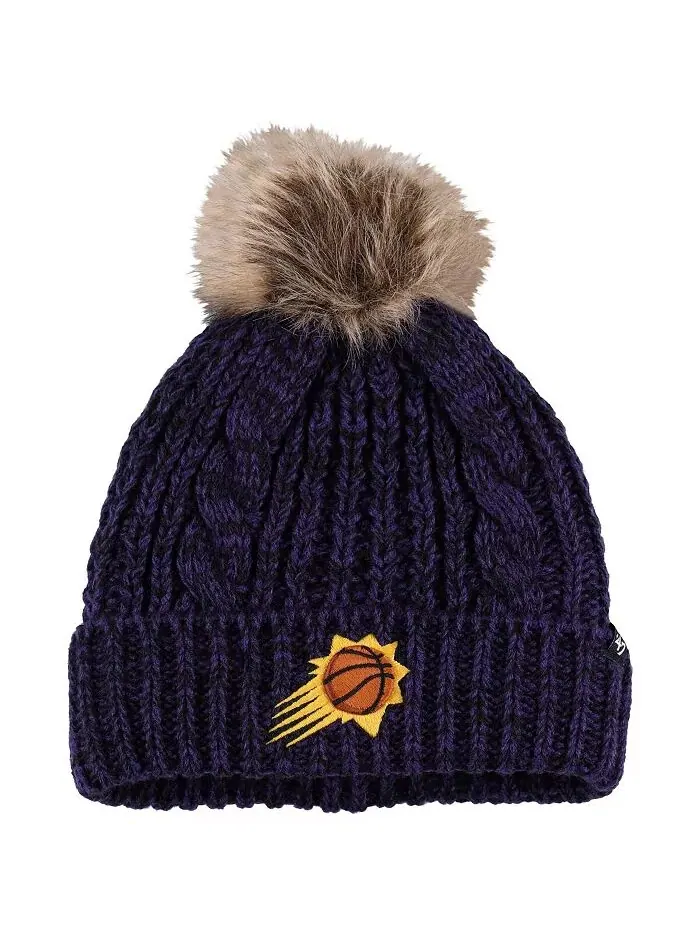 Женская фиолетовая вязаная шапка Phoenix Suns Meeko с манжетами и помпоном '47 Brand — изображение 1 из 1