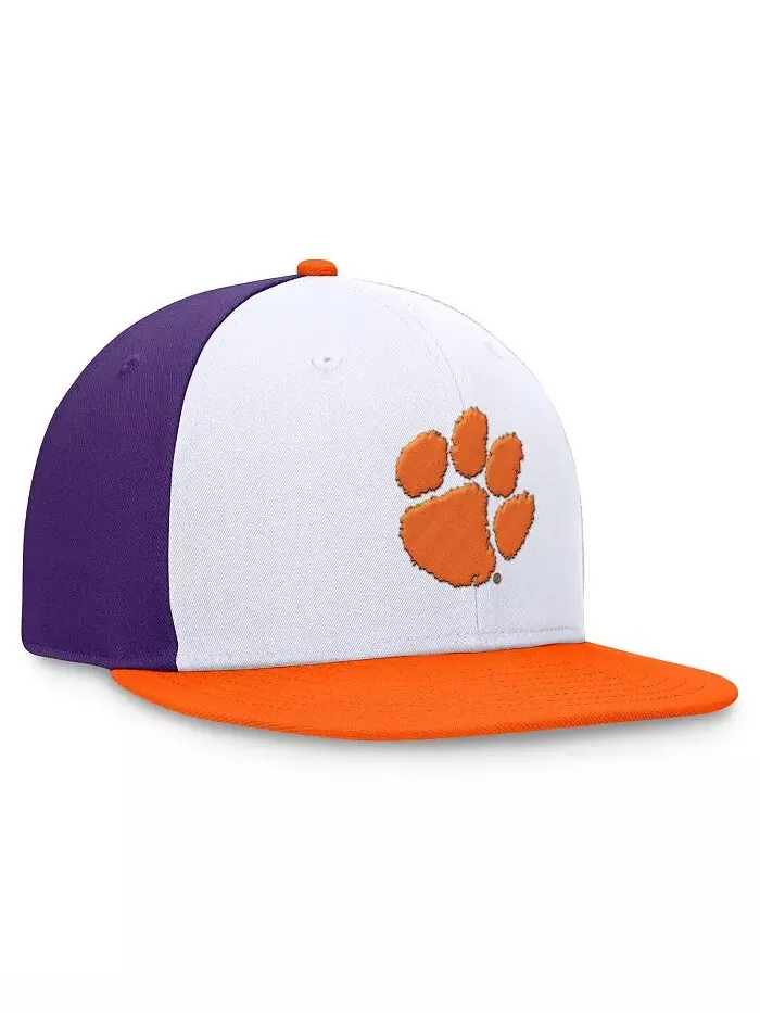 Мужская белая/оранжевая трехцветная кепка Clemson Tigers Heritage Collector Fitted Hat Top of the — изображение 3 из 4