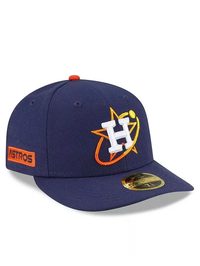 Мужская темно-синяя приталенная шляпа Houston Astros City Connect Low Profile 59FIFTY New Era