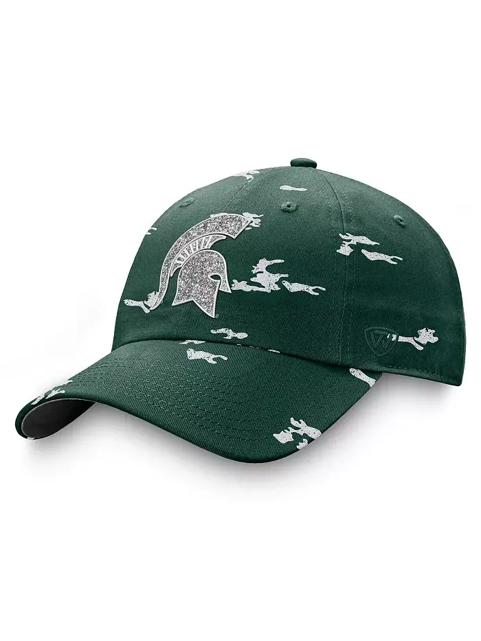 Женская регулируемая кепка OHT Military Appreciation Betty Green Michigan State Spartans Top of the — изображение 1 из 4