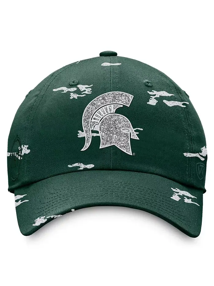 Женская регулируемая кепка OHT Military Appreciation Betty Green Michigan State Spartans Top of the — изображение 2 из 4