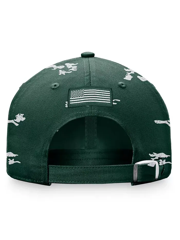 Женская регулируемая кепка OHT Military Appreciation Betty Green Michigan State Spartans Top of the — изображение 4 из 4