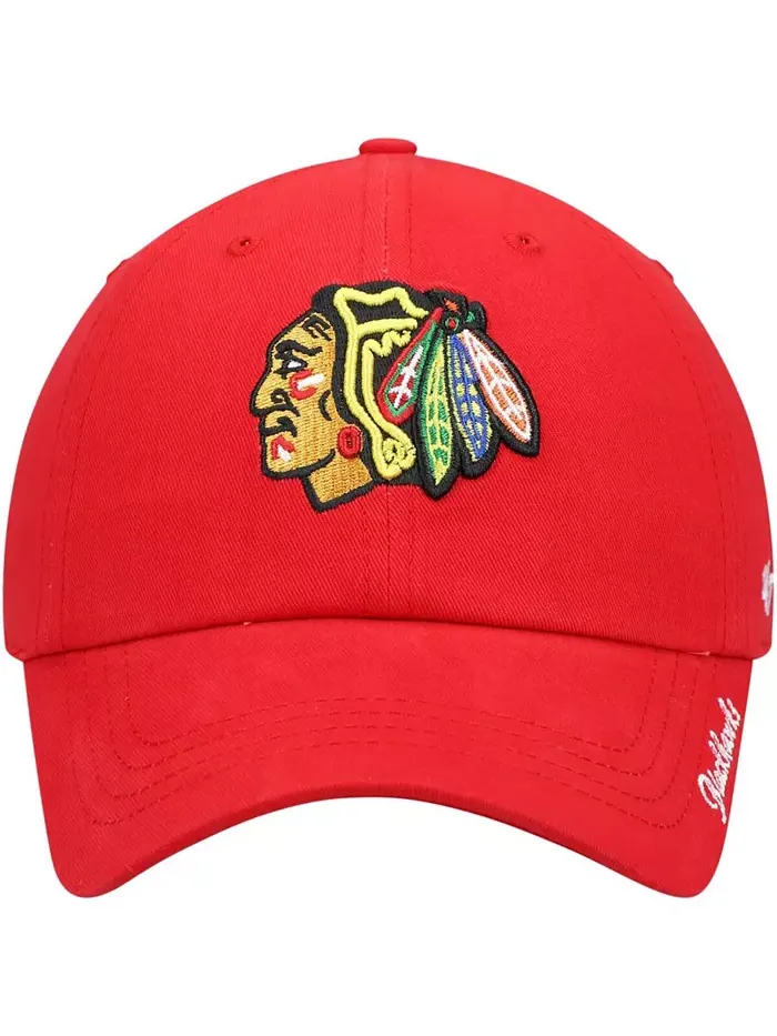 Женская регулируемая кепка Chicago Blackhawks Team Miata Clean Up красного цвета '47 Brand — изображение 2 из 4