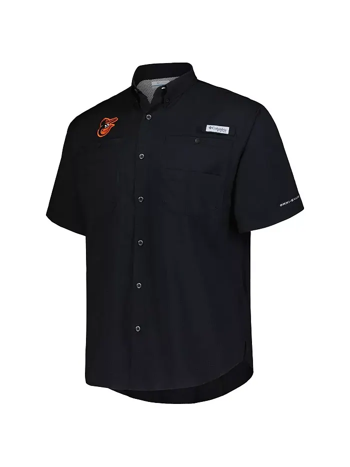 Мужская черная бейсболка Baltimore Orioles Tamiami Omni-Shade с пуговицами Columbia — изображение 3 из 3