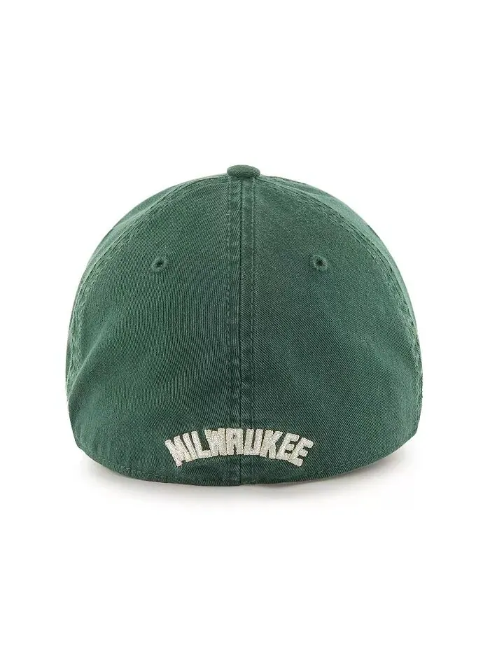 Мужская классическая приталенная кепка Milwaukee Bucks Hunter Green Franchise '47 Brand — изображение 2 из 2