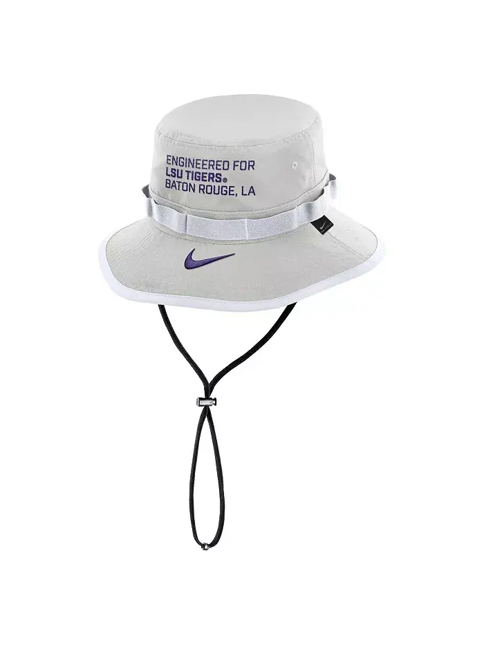 Мужская серая панама LSU Tigers 2025 Sideline Apex Boonie Performance Nike — изображение 2 из 2