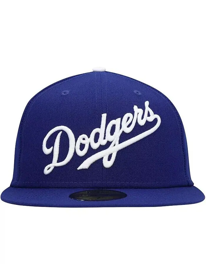 Мужская приталенная кепка Royal Los Angeles Dodgers белого цвета 59FIFTY New Era — изображение 2 из 4