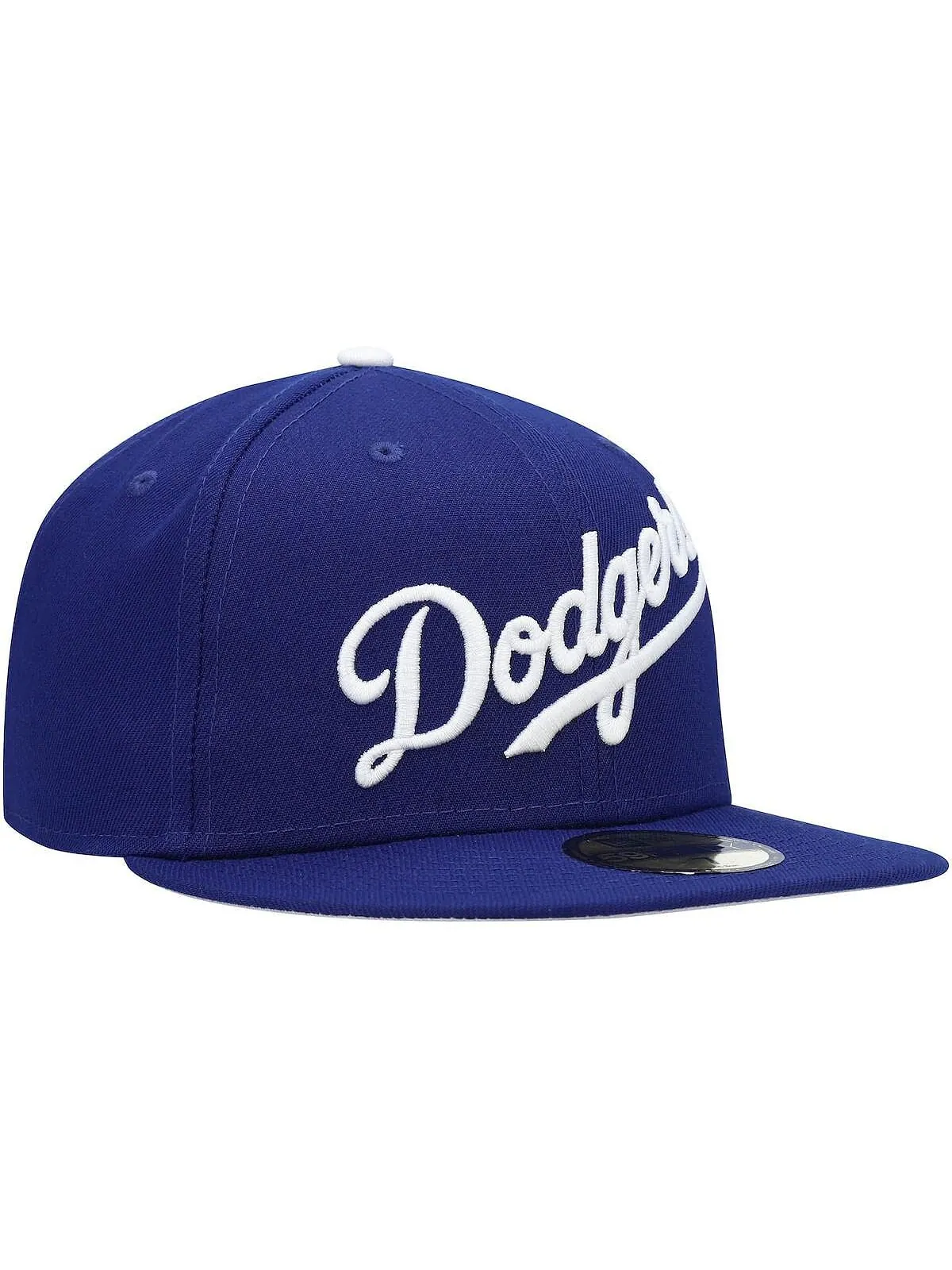 Мужская приталенная кепка Royal Los Angeles Dodgers белого цвета 59FIFTY New Era — изображение 3 из 4, королевский
