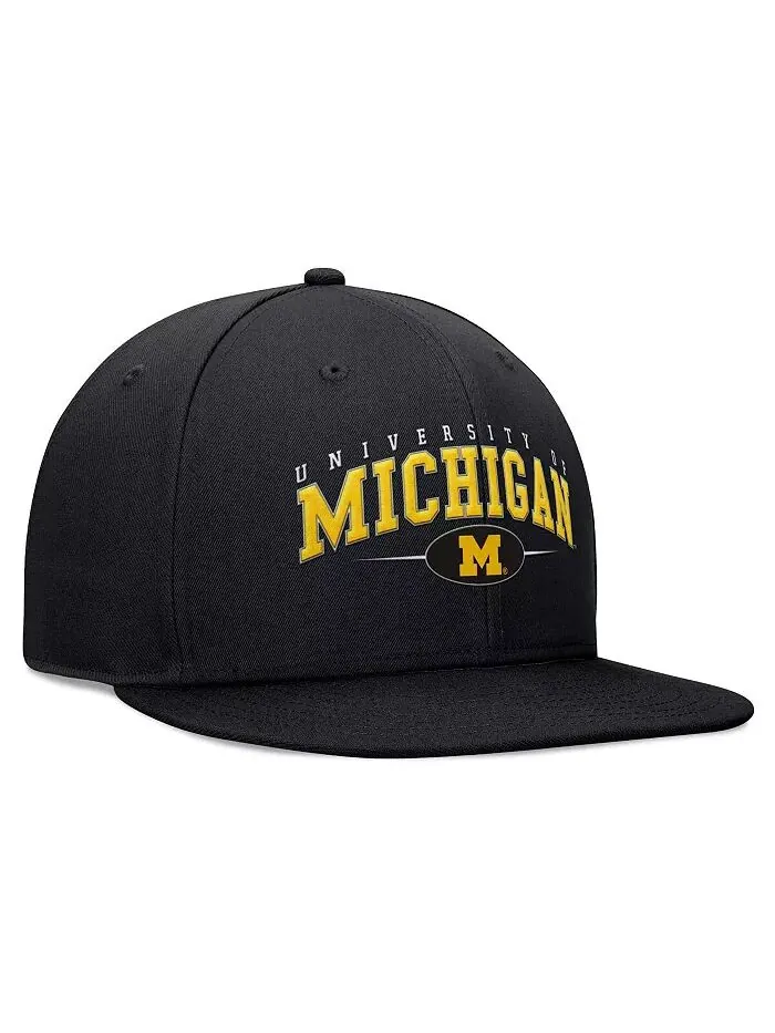 Мужская черная бейсболка Michigan Wolverines Bullpen Snapback Top of the World — изображение 3 из 4