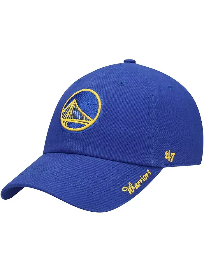 Женская регулируемая кепка Royal Golden State Warriors Miata Clean Up Logo '47 Brand