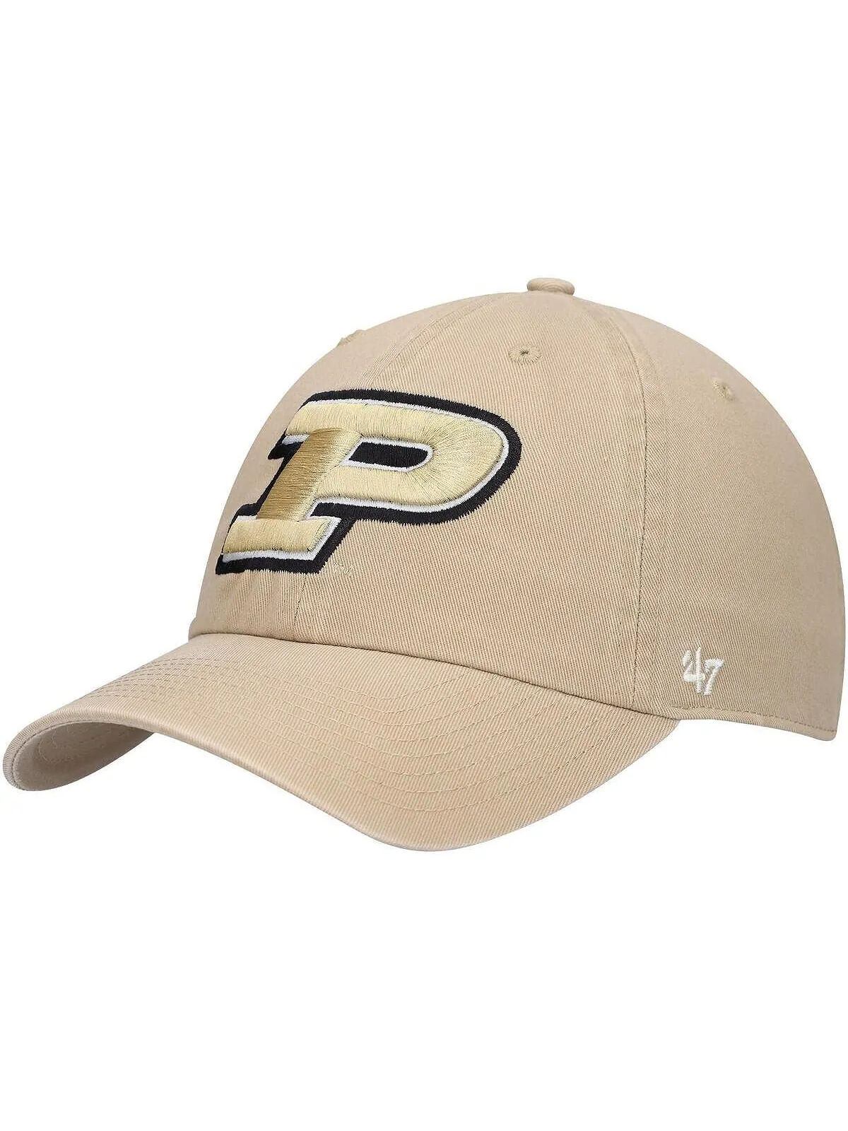 Мужская регулируемая шапка цвета хаки Purdue Boilermakers Clean Up '47 Brand — изображение 1 из 2